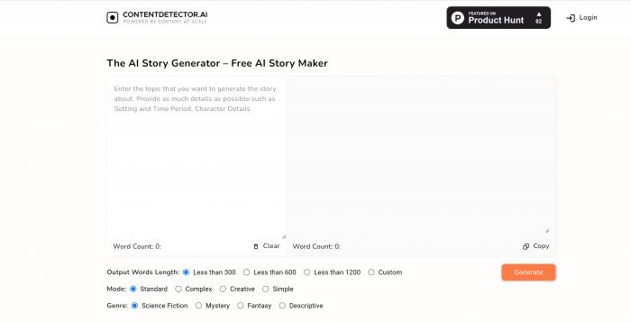 Content Detector AI Story Generator